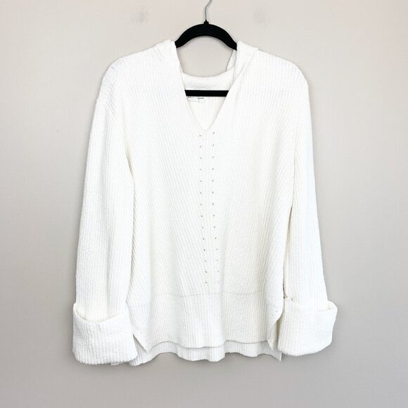 Anthropologie Cotton Blend Hooded Sweater - Picture 1 of 11